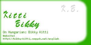 kitti bikky business card